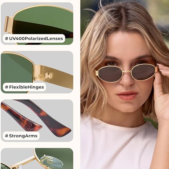Trendy Oval Sunglasses - Stylish Polarized Shades for Everyday -